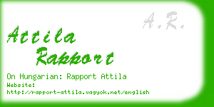 attila rapport business card